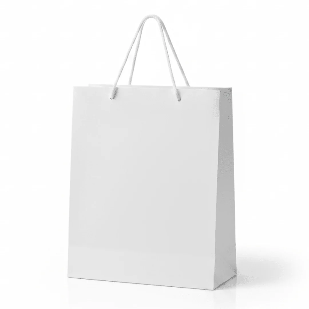 White Paper Gift Bag with Rope Handles | Elegant Luxury Packaging for Gifting | 32Ă—25cm |