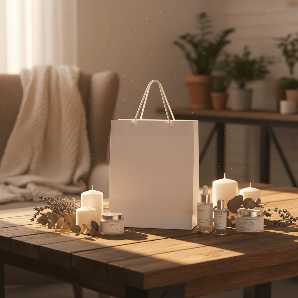 White Paper Gift Bag with Rope Handles | Elegant Luxury Packaging for Gifting | 32Ă—25cm | - Image 4
