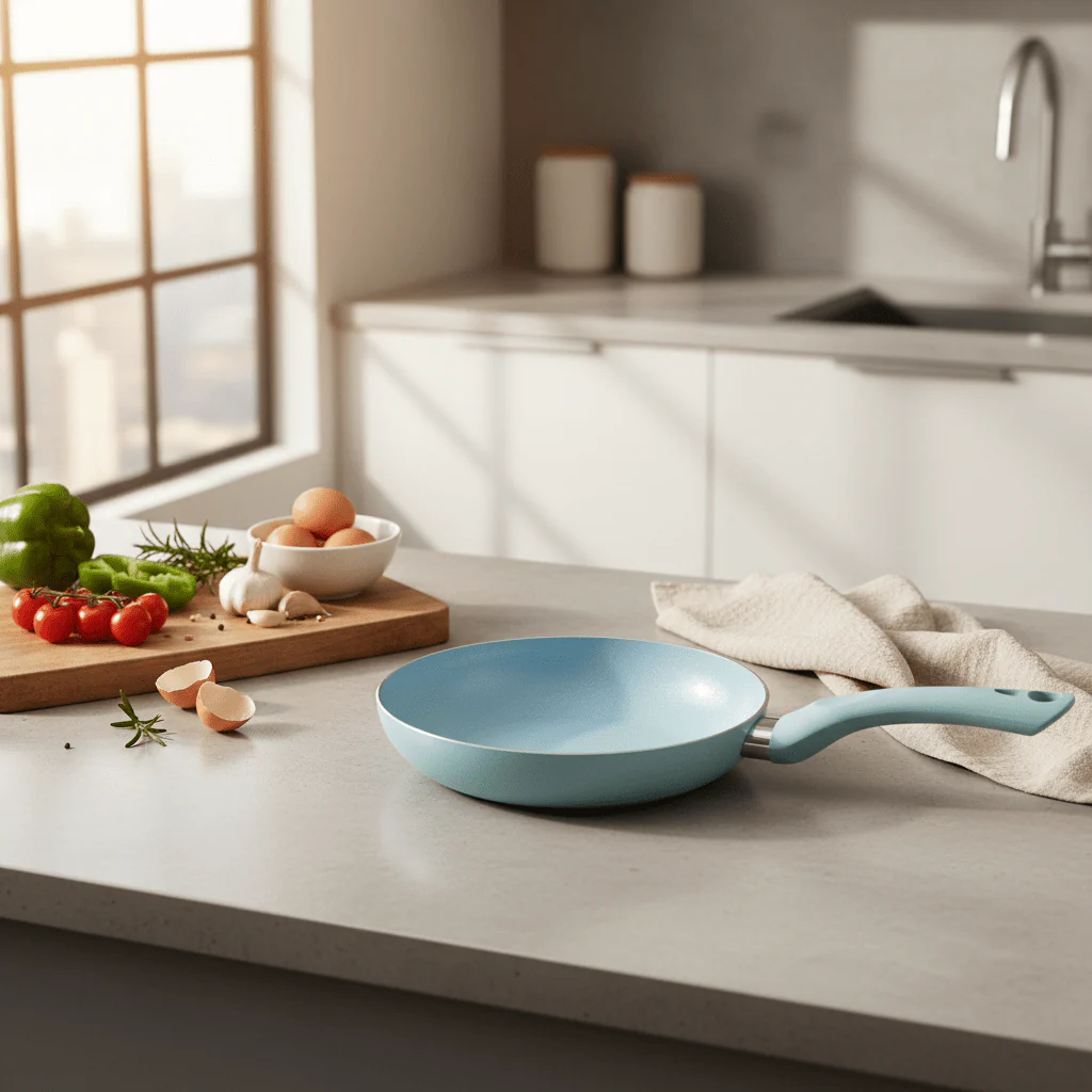 Wilson Marble Coated Non-Stick Fry Pan 20cm – Light Blue - Image 2