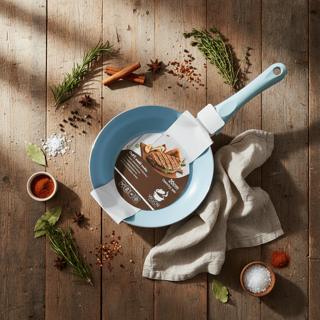 Wilson Marble Coated Non-Stick Fry Pan 20cm – Light Blue - Image 3