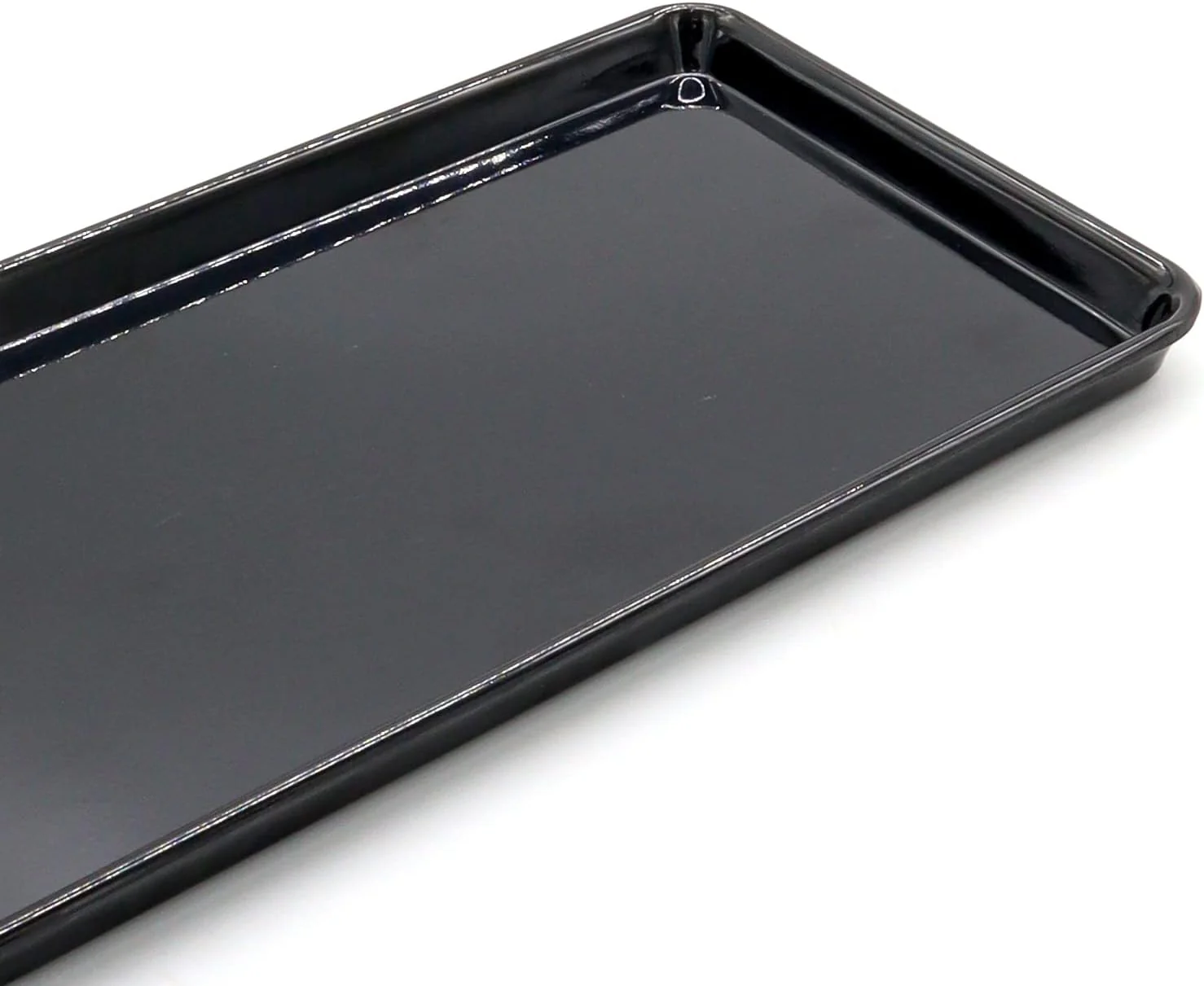 AKDC Dynasty Black Melamine Serving Tray Rectangle, BPA-free, Sleek Black Finish, Ideal to Serve Food, Fruits, Snacks, Dishes, Meals Kitchen Tableware Dining Home Decor. (30x12) - Image 3
