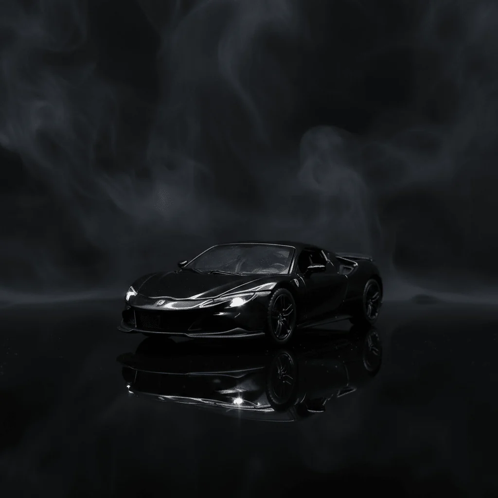 WJ Die-Cast Model Car 1:36 Scale – Black Sports Car (Ages 3+) - Image 3