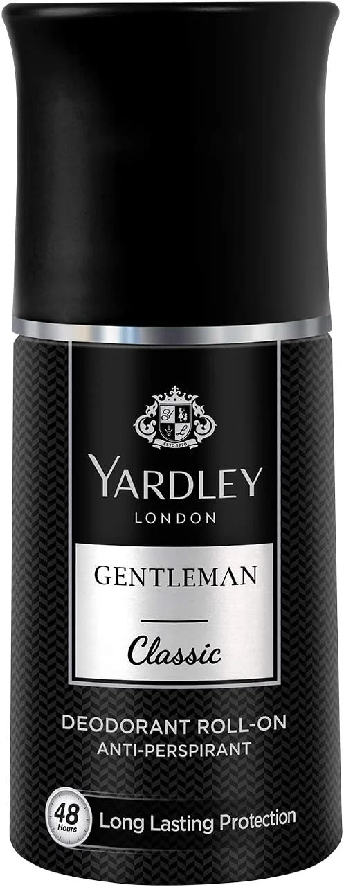 Yardley London Gentleman Classic Deodorant Roll On Effective Underarm Shield With Day-long Perspiration Regulator-50ML
