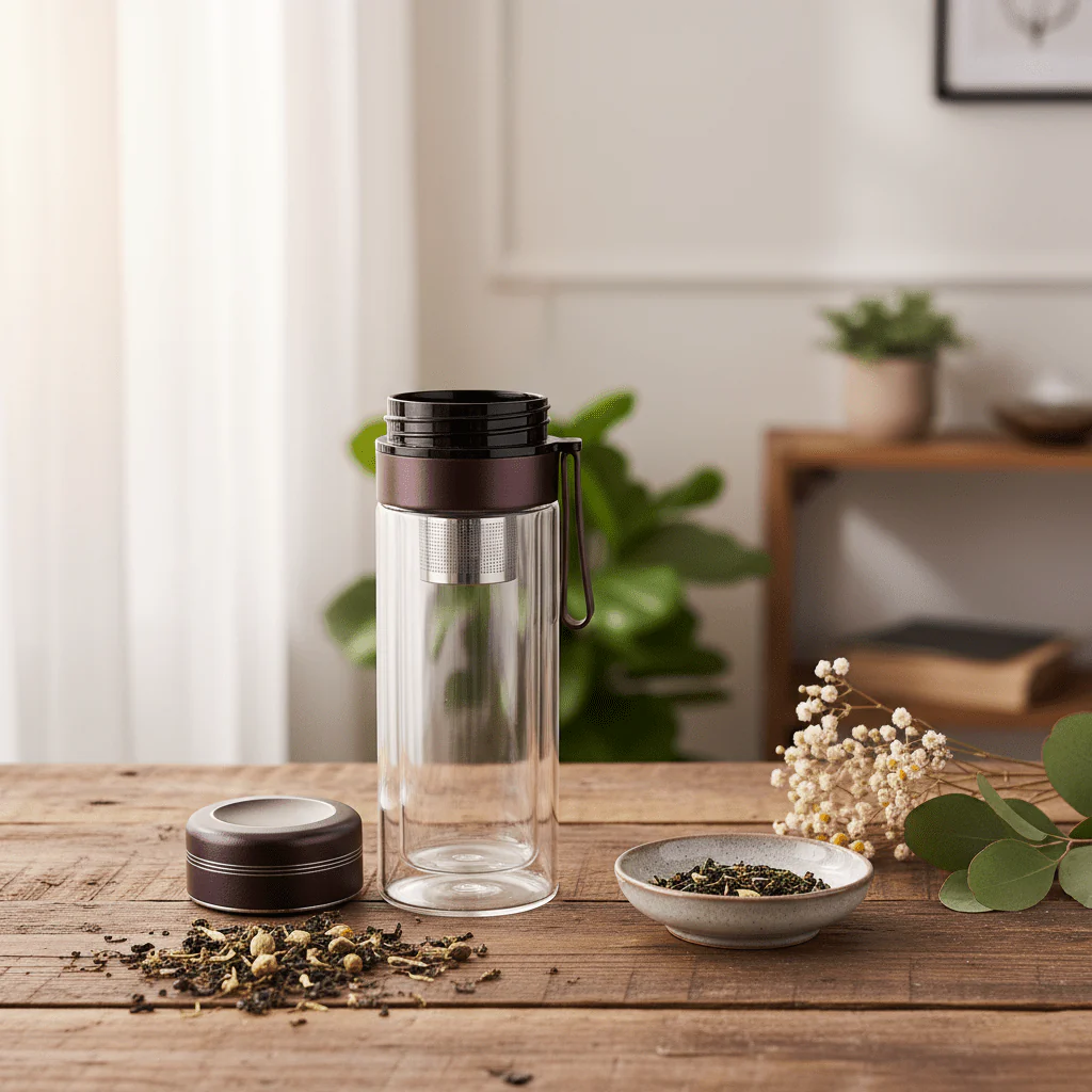 Yuniverse Glass Bottle 320ml, Brown - Image 3