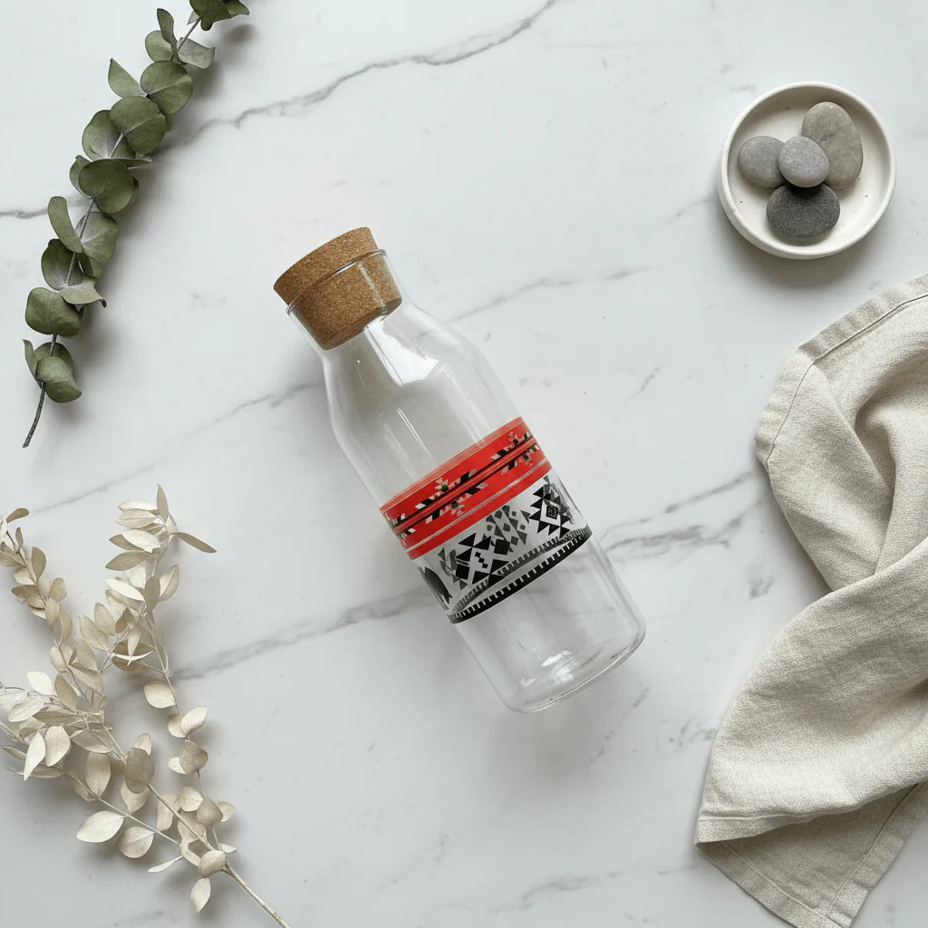 Yuniverse Glass Bottle with Cork Stopper — 1100ml - Image 4