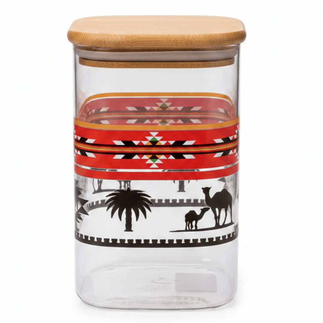 Yuniverse Rectangle Glass Jar with Bamboo Lid | 950ml,1200ml |