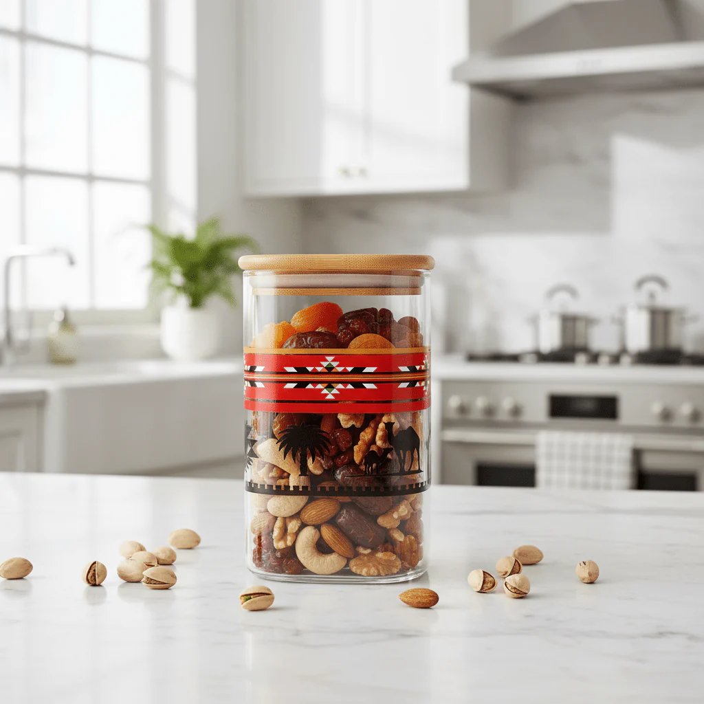 Yuniverse Rectangle Glass Jar with Bamboo Lid | 950ml,1200ml | - Image 3
