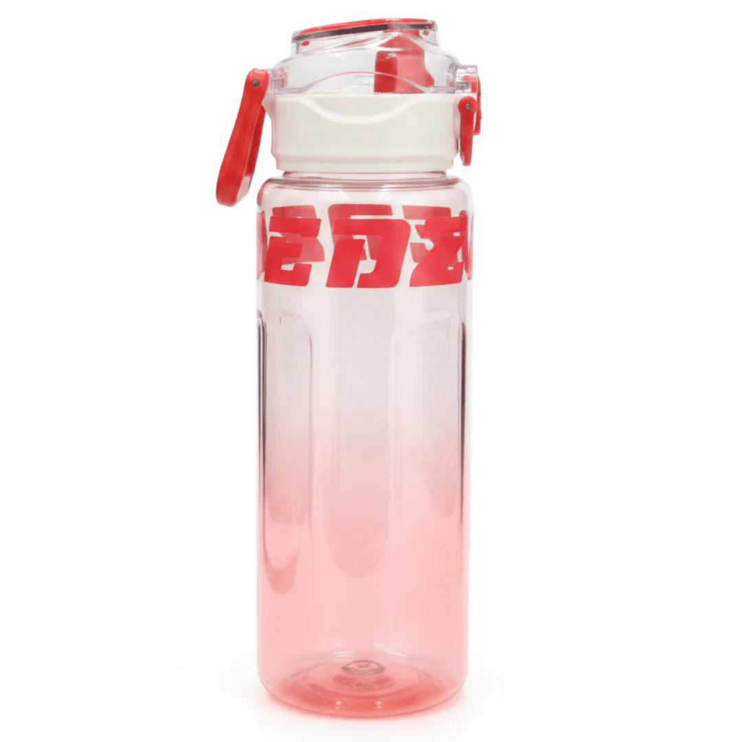 Zhibo Elegant Red Plastic Water Bottle | BPA-Free | 1040ml