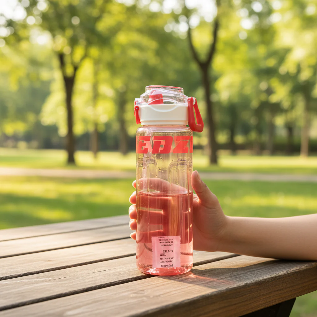 Zhibo Elegant Red Plastic Water Bottle | BPA-Free | 1040ml - Image 3