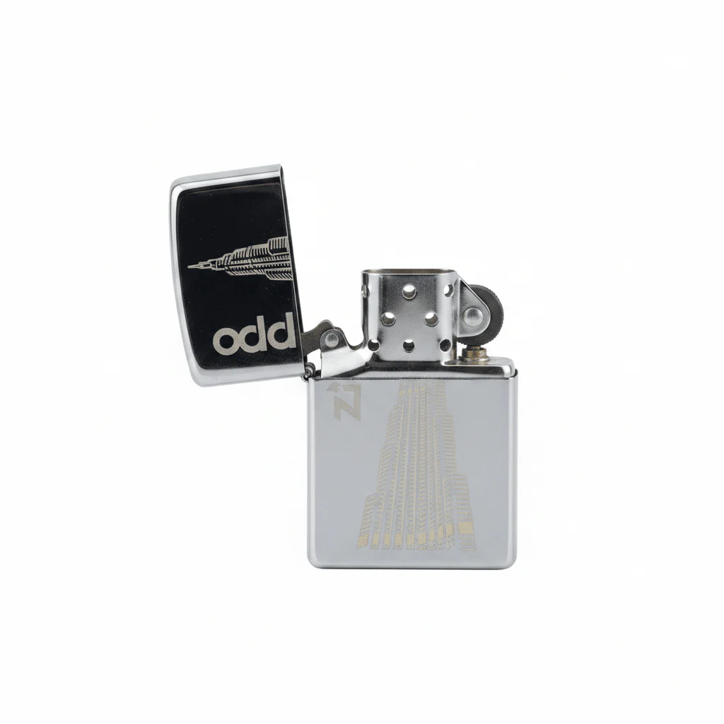 Zippo Silver Flip Top Refillable Metal Lighter Burj Khalifa Skyline Design Windproof 6×4 cm - Image 3