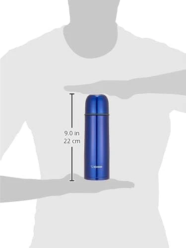 Zojirushi Stainless Steel Vaccum Flask With Cup-Capacity 500ML-Blue - Image 6